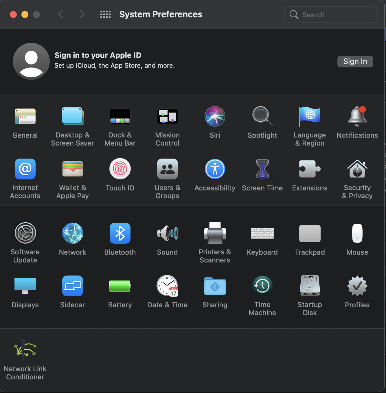 nlc-in-system-preferences